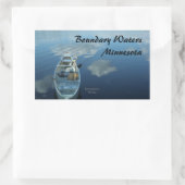Kanoing van de grenswateren v.1 rechthoekige sticker (Tas)