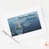 Kanoing van de grenswateren v.1 rechthoekige sticker (Envelop)