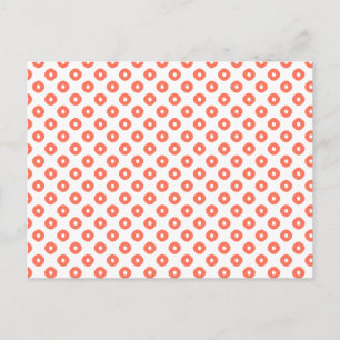 "Kanoko" Fawn Spot Pattern Salmon Pink Briefkaart