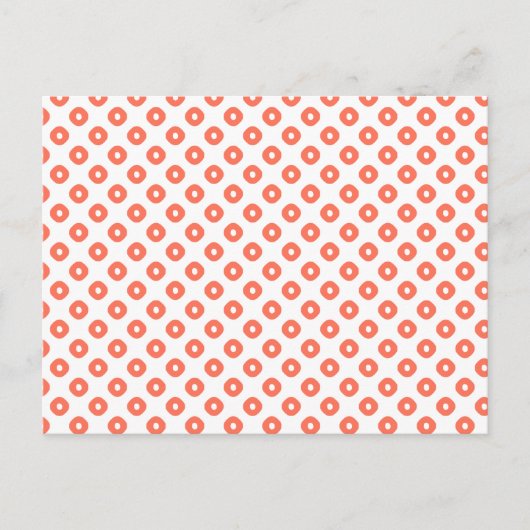 "Kanoko" Fawn Spot Pattern Salmon Pink Briefkaart (Voorkant)