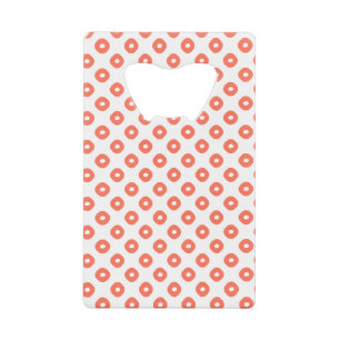 "Kanoko" Fawn Spot Pattern Salmon Pink Creditkaart Flessenopener