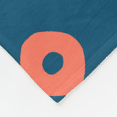 "Kanoko" Fawn Spot Pattern Salmon Pink Fleece Deken (Hoek)