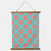 Kanoko" Fawn Spot Pattern Salmon Pink Hangend Wandkleed (Voorkant)