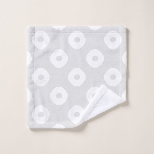 "Kanoko" Fawn Spot Pattern White Bad Handdoek (Wasdoekje)