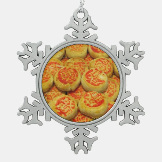 Kanom Pia ข ม ปี๊ ย ะ Tin Sneeuwvlok Ornament (Voorkant)