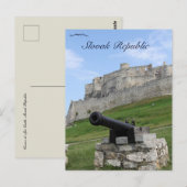 Kanon bij Spis Castle Slowakije Briefkaart (Voorkant / Achterkant)