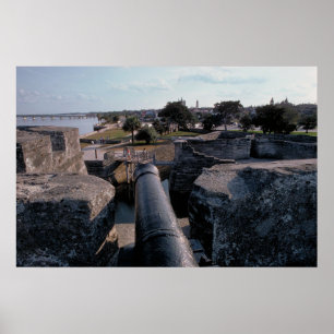 Kanon boven Castillo de San Marcos Poster