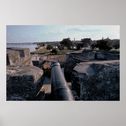 Kanon boven Castillo de San Marcos Poster (Voorkant)