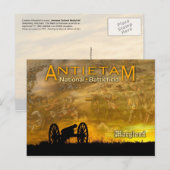 Kanon in zonsondergang, Antietam National Battlefi Briefkaart (Voorkant / Achterkant)