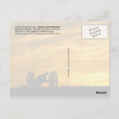 Kanon in zonsondergang, Antietam National Battlefi Briefkaart (Achterkant)