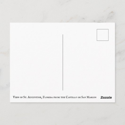 Kanon op Castillo de San Marcos Briefkaart (Achterkant)