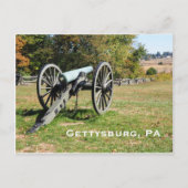 Kanon op het slagveld Gettysburg Briefkaart (Voorkant)