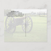 Kanon, Slag bij Monocacy, Maryland Briefkaart (Achterkant)