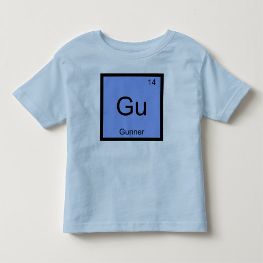 Kanonier Naam Scheikunde Element Periodiek Systee Kinder Shirts (Voorkant)