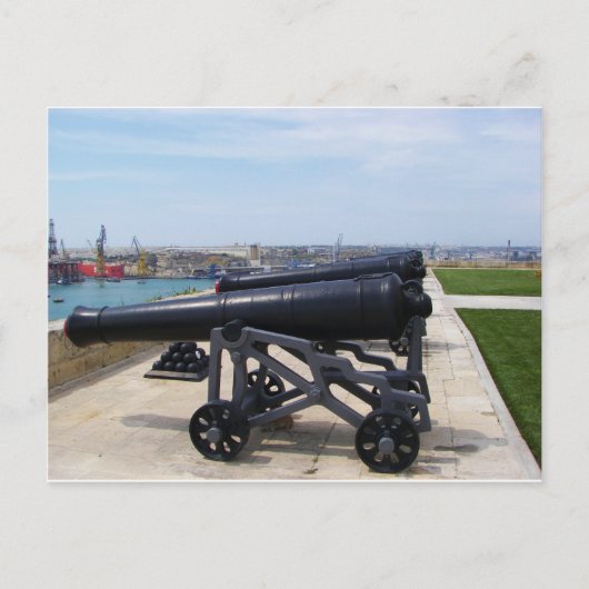 Kanonnen op Malta Briefkaart (Voorkant)