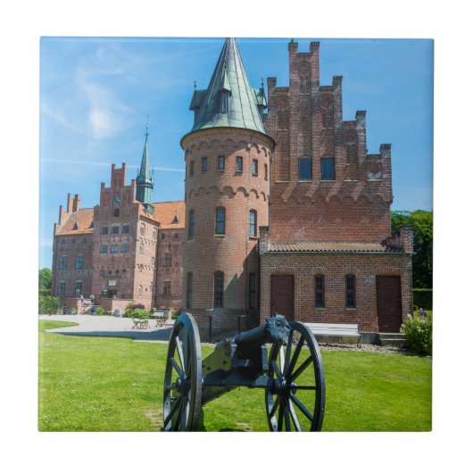 Kanons bij kasteel Egeskov Tegeltje (Voorkant)