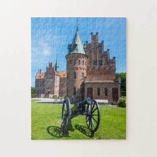 Kanonskuk bij kasteel Egeskov Legpuzzel (Verticaal)