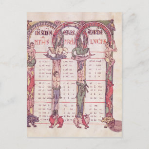 Kanontafels van de Evangelisten Briefkaart