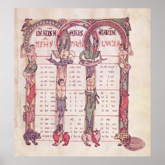 Kanontafels van de Evangelisten Poster (Voorkant)