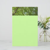 Kanopie van de groene Natuur van voorjaarsbladeren Briefpapier (Staand voorkant)