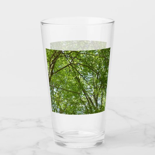 Kanopie van de groene Natuur van voorjaarsbladeren Glas (Voorkant)