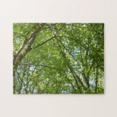 Kanopie van de groene Natuur van voorjaarsbladeren Legpuzzel (Horizontaal)