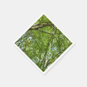 Kanopie van de groene Natuur van voorjaarsbladeren Servetten (Hoek)