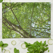 Kanopie van de groene Natuur van voorjaarsbladeren Theedoek (Gevouwen)