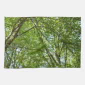 Kanopie van de groene Natuur van voorjaarsbladeren Theedoek (Horizontaal)