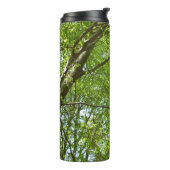 Kanopie van de groene Natuur van voorjaarsbladeren Thermosbeker (Gedraaid links)