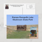 Kanopolis Lake Mushroom State Park POST CARD Briefkaart (Voorkant / Achterkant)