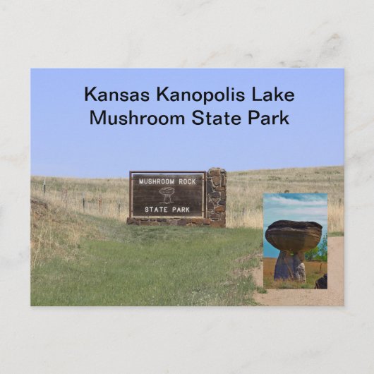 Kanopolis Lake Mushroom State Park POST CARD Briefkaart (Voorkant)