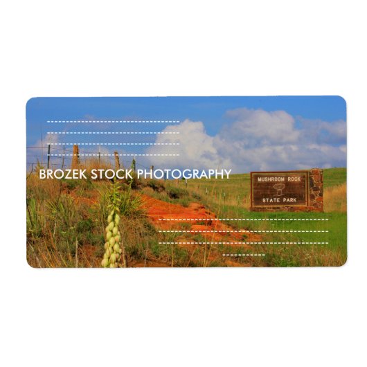 Kanopolis Mushroom State Park Verzendlabels Etiket (Voorkant)