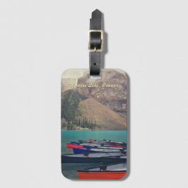 Kano's bij Moraine Lake Canada  Bagagelabel