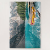 Kano's op het meer Moraine van Banff National Park Legpuzzel (Verticaal)