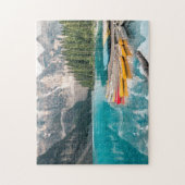 Kano's op het meer Moraine van Banff National Park Legpuzzel (Verticaal)