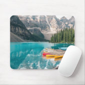 Kano's op het meer Moraine van Banff National Park Muismat (Met muis)