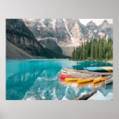 Kano's op het meer Moraine van Banff National Park Poster (Voorkant)