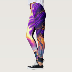 kano's op Jacaranda rivier olieverf, Leggings