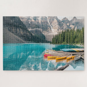 Kano's op Moraine Lake Banff National Park Canada Legpuzzel