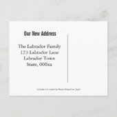 Kanovaren Labrador Retrievers Nieuw adres Aankondigingskaart (Achterkant)