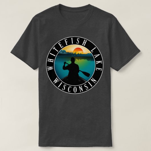 Kanovaren op Whitefish Lake Wisconsin T-shirt (Design voorkant)