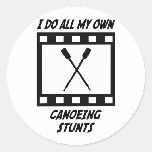 Kanovaren Stunts Ronde Sticker (Voorkant)