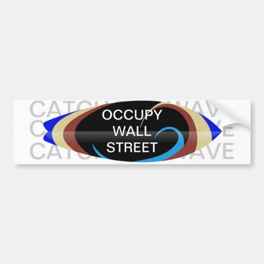 KANS DE STREET VAN DE WAL VANGT DE WAVE BUMPERSTICKER (Voorkant)