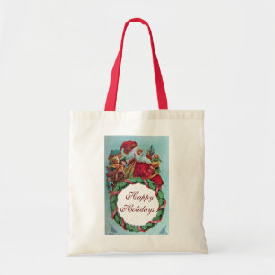 KANS EN HUMOORLIJKE  SANTA CLAUS XMAS CROWN TOTE BAG