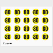 kans genummerd ronde sticker (Vel)