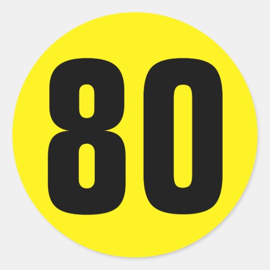 kans genummerd ronde sticker (Voorkant)