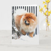 KANS IN het voer van de SNEEUW heARTdog Kaart (Gele Bloem)