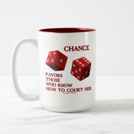 Kans is voor hen die weten hoe ze haar ijs kunnen tweekleurige koffiemok