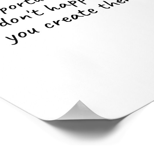 Kans kort inspirerend citaat poster (Hoek)